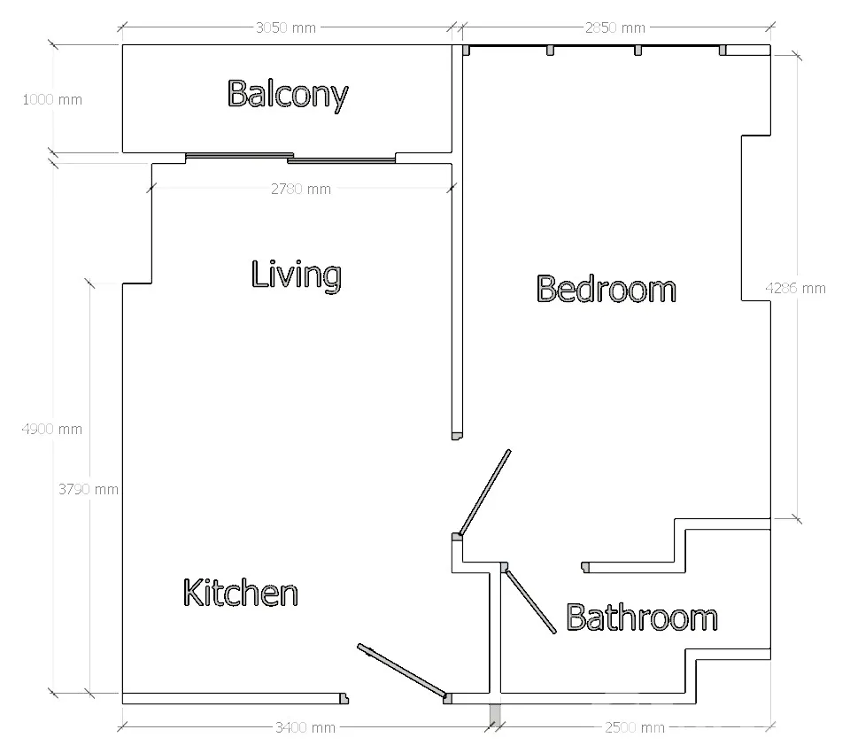 This image has an empty alt attribute; its file name is floorplan-15-sukhumvit-residence195.webp